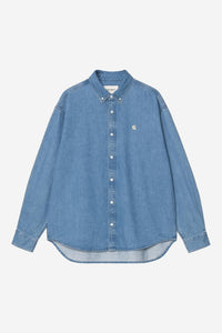 Carhartt Wip LUCAS L/S SHIRT Blue stone washed