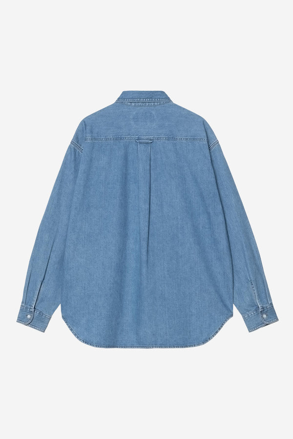 Carhartt Wip LUCAS L/S SHIRT Blue stone washed