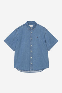 Carhartt Wip LUCAS S/S SHIRT Blue stone washed