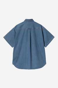 Carhartt Wip LUCAS S/S SHIRT Blue stone washed
