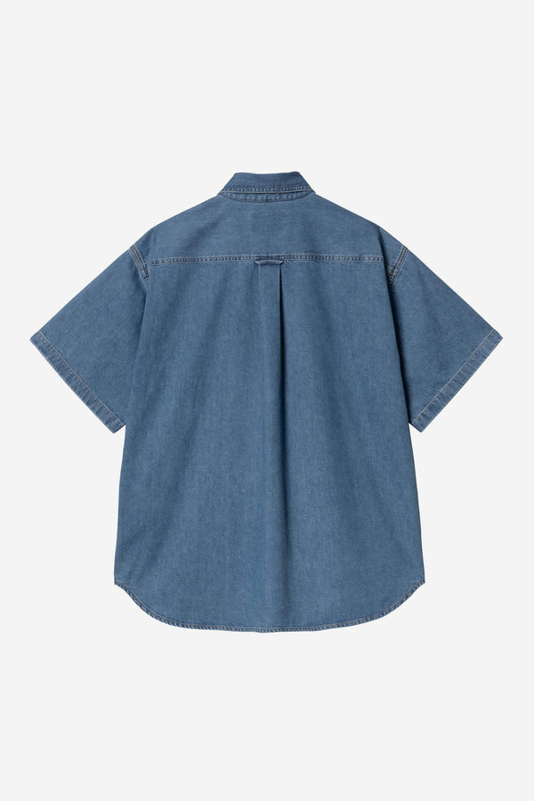 Carhartt Wip LUCAS S/S SHIRT Blue stone washed
