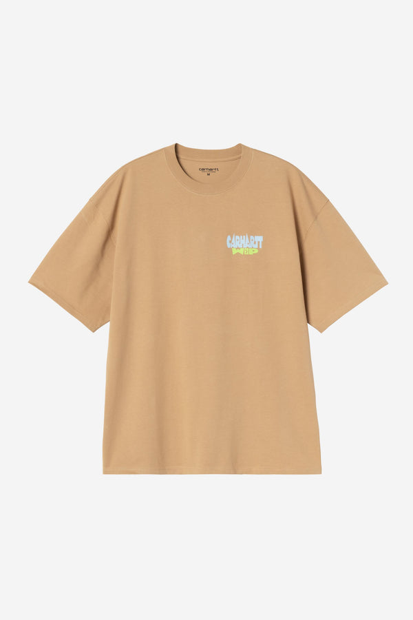 Carhartt Wip LUGGAGE LABEL S/S TEE Dusty H Brown — Carhartt Wip