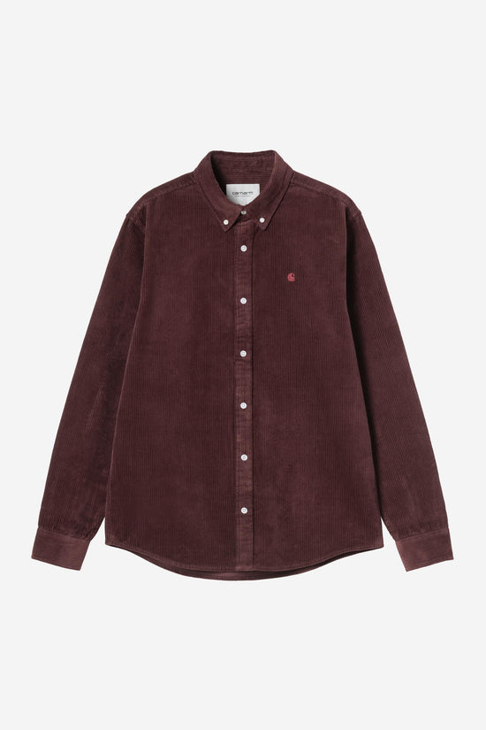 Carhartt Wip MADISON CORD L/S SHIRT Amarone — Carhartt WIP