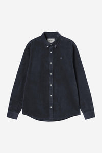 Carhartt Wip MADISON CORD L/S SHIRT Dark Navy