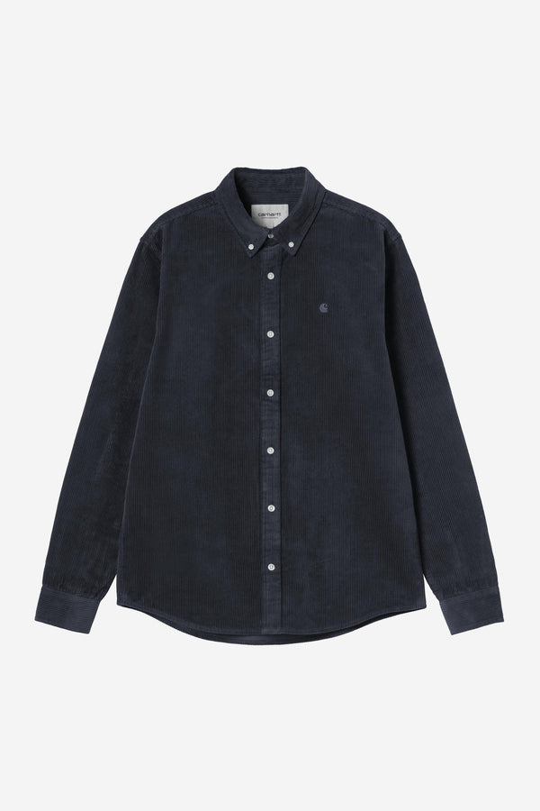 Carhartt Wip MADISON CORD L/S SHIRT Dark Navy — Carhartt Wip