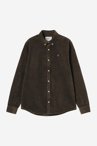 Carhartt Wip MADISON CORD L/S SHIRT Tobacco