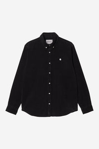 Carhartt Wip MADISON FINE CORD L/S SHIRT Black / Wax