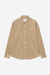 Carhartt Wip MADISON FINE CORD L/S SHIRT Iroko / Wax