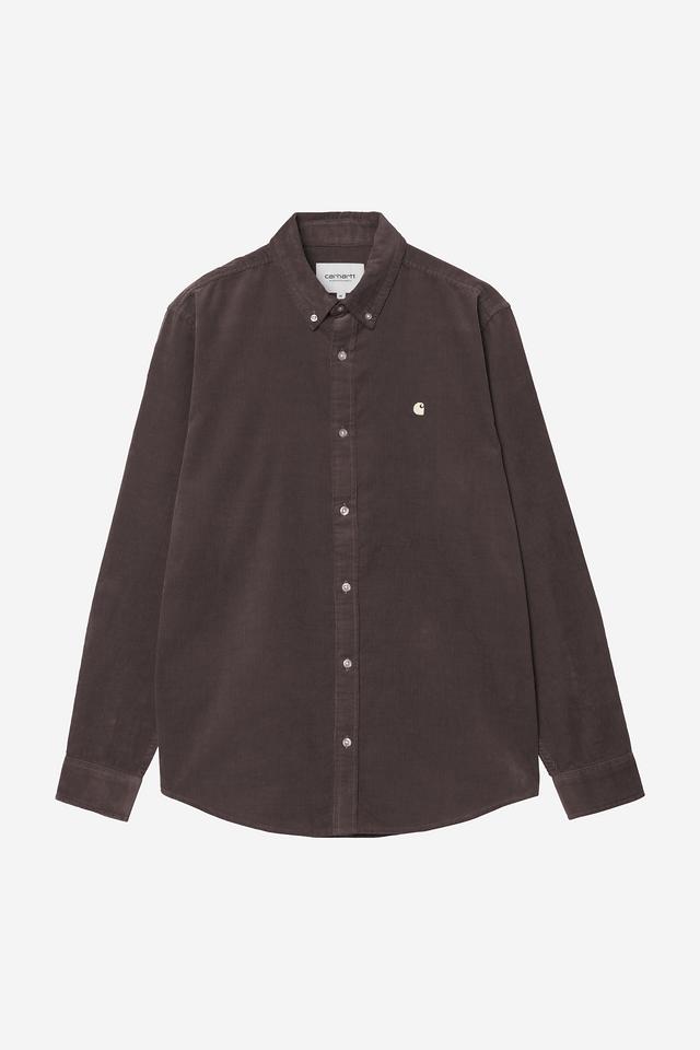Carhartt Wip MADISON FINE CORD L/S SHIRT Shale / Wax