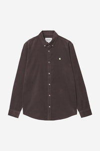 Carhartt Wip MADISON FINE CORD L/S SHIRT Shale / Wax