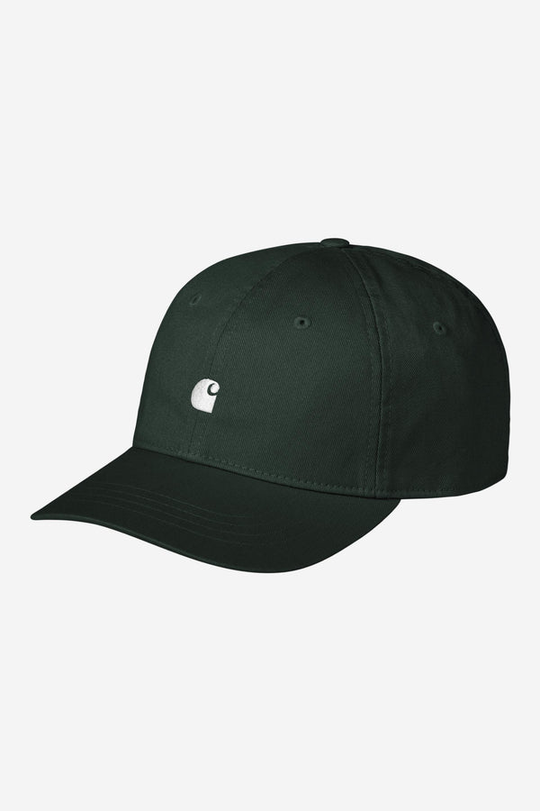 Carhartt Wip MADISON LOGO CAP Dark Scarab / White — Carhartt Wip