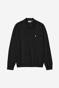 Carhartt Wip MADISON L/S POLO Black White