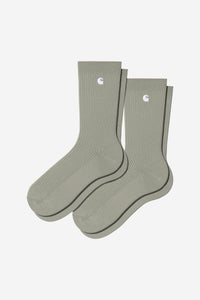 Carhartt Wip MADISON PACK SOCKS Shady Green / White
