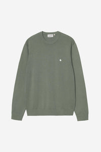 Carhartt Wip MADISON SWEATER Velvet Green / White