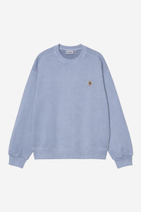 Carhartt Wip NELSON SWEAT Gentle Blue garment dyed