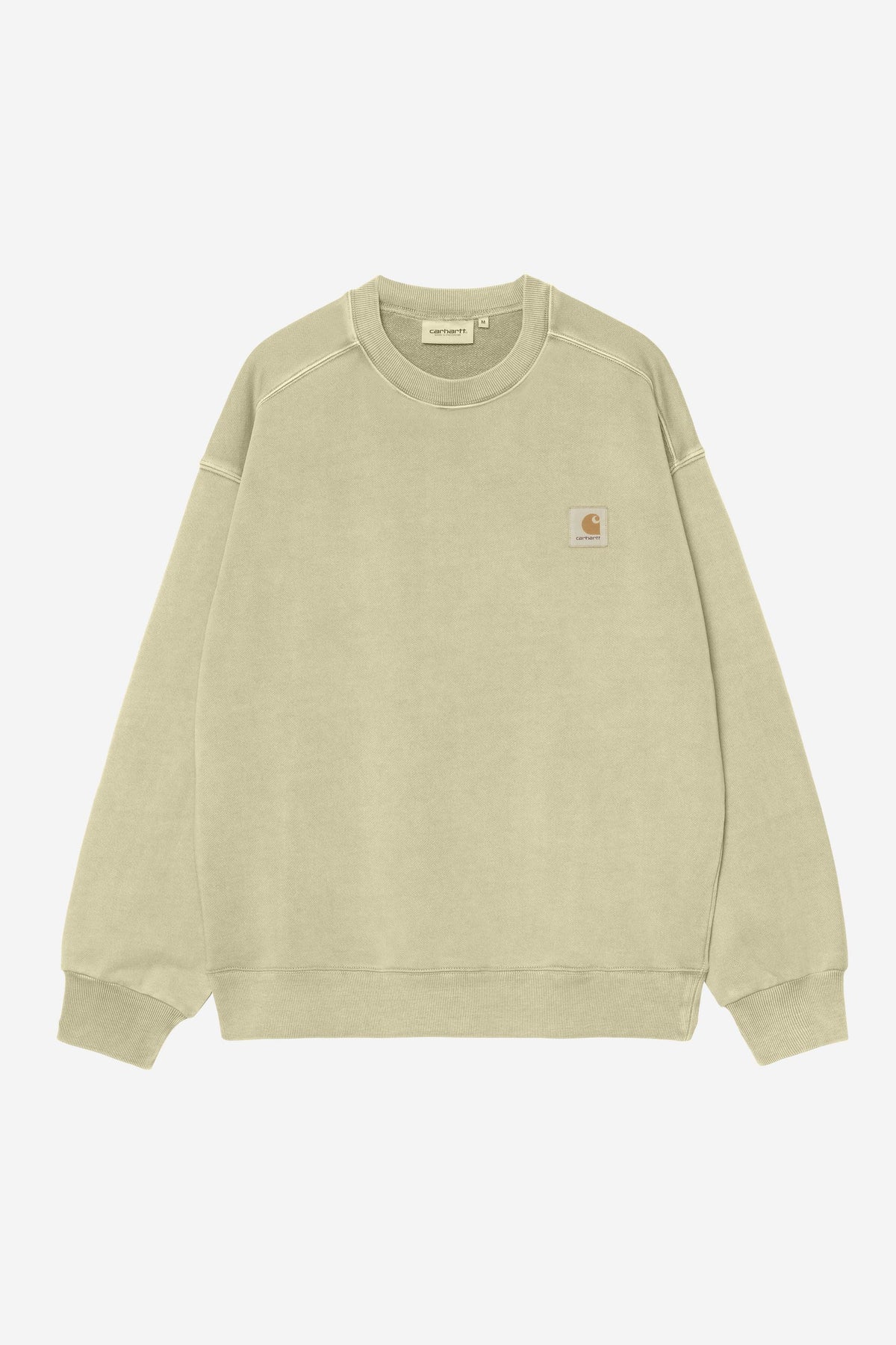 Carhartt Wip NELSON SWEAT Gentle Green garment dyed