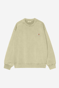 Carhartt Wip NELSON SWEAT Gentle Green garment dyed