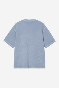 Carhartt Wip NELSON WAFFLE S/S TEE Gentle Blue garment dyed
