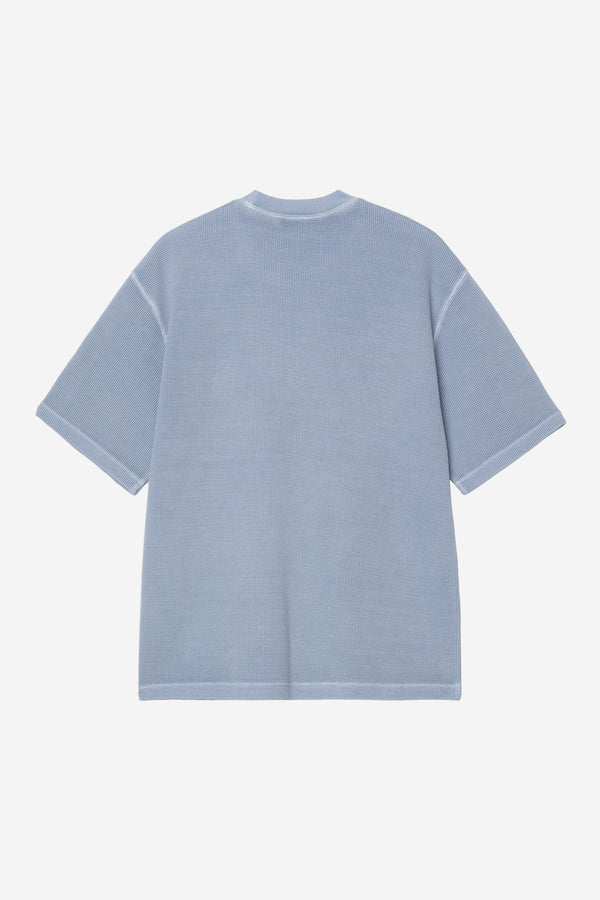 Carhartt Wip NELSON WAFFLE S/S TEE Gentle Blue garment dyed