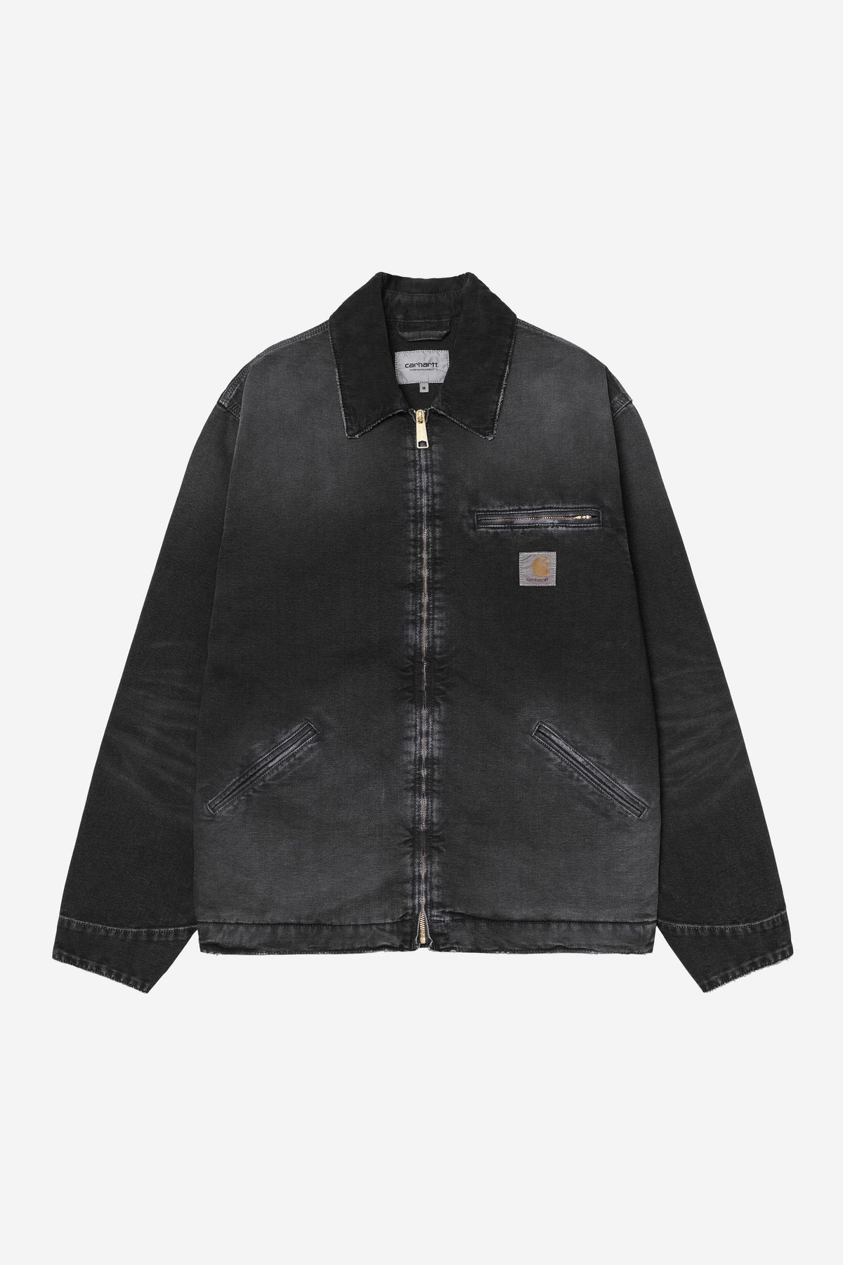 Carhartt Wip OG DETROIT JACKET Black / Black destroy wash