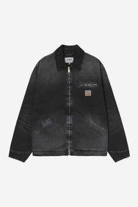 Carhartt Wip OG DETROIT JACKET Black / Black destroy wash