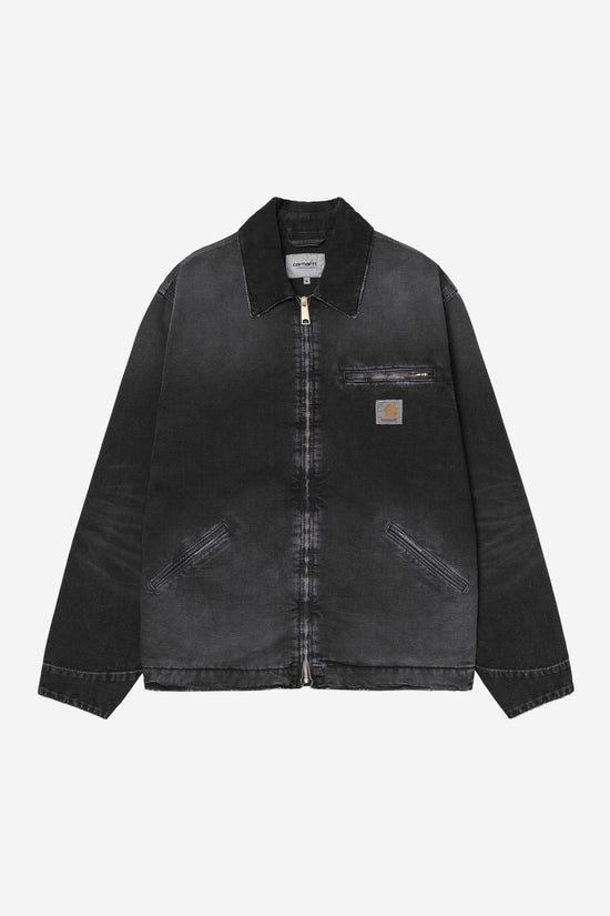 Carhartt Wip OG DETROIT JACKET Black / Black destroy wash — Carhartt WIP