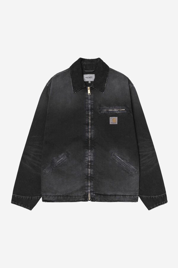 Carhartt Wip OG DETROIT JACKET Black / Black destroy wash — Carhartt Wip