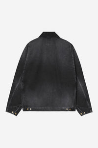 Carhartt Wip OG DETROIT JACKET Black / Black destroy wash