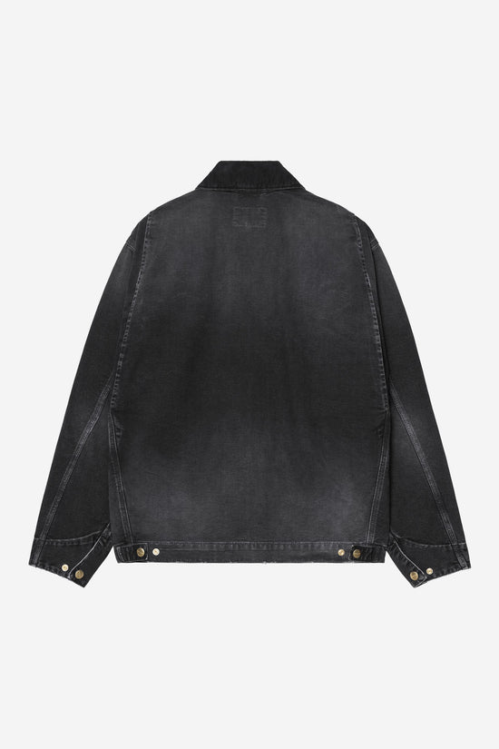 Carhartt Wip OG DETROIT JACKET Black / Black destroy wash