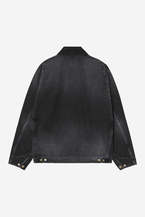 Carhartt Wip OG DETROIT JACKET Black / Black destroy wash