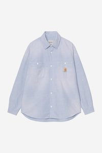 Carhartt Wip PAINTER L/S SHIRT Blue worn used splatter