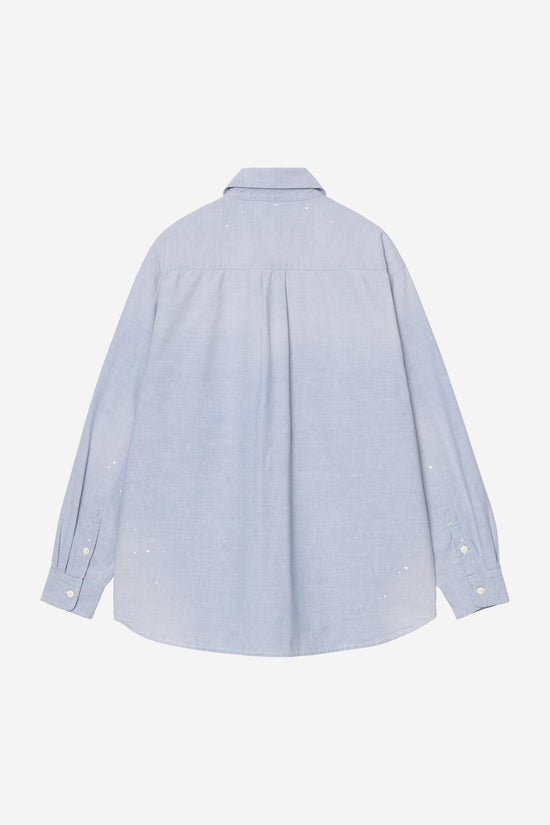 Carhartt Wip PAINTER L/S SHIRT Blue worn used splatter