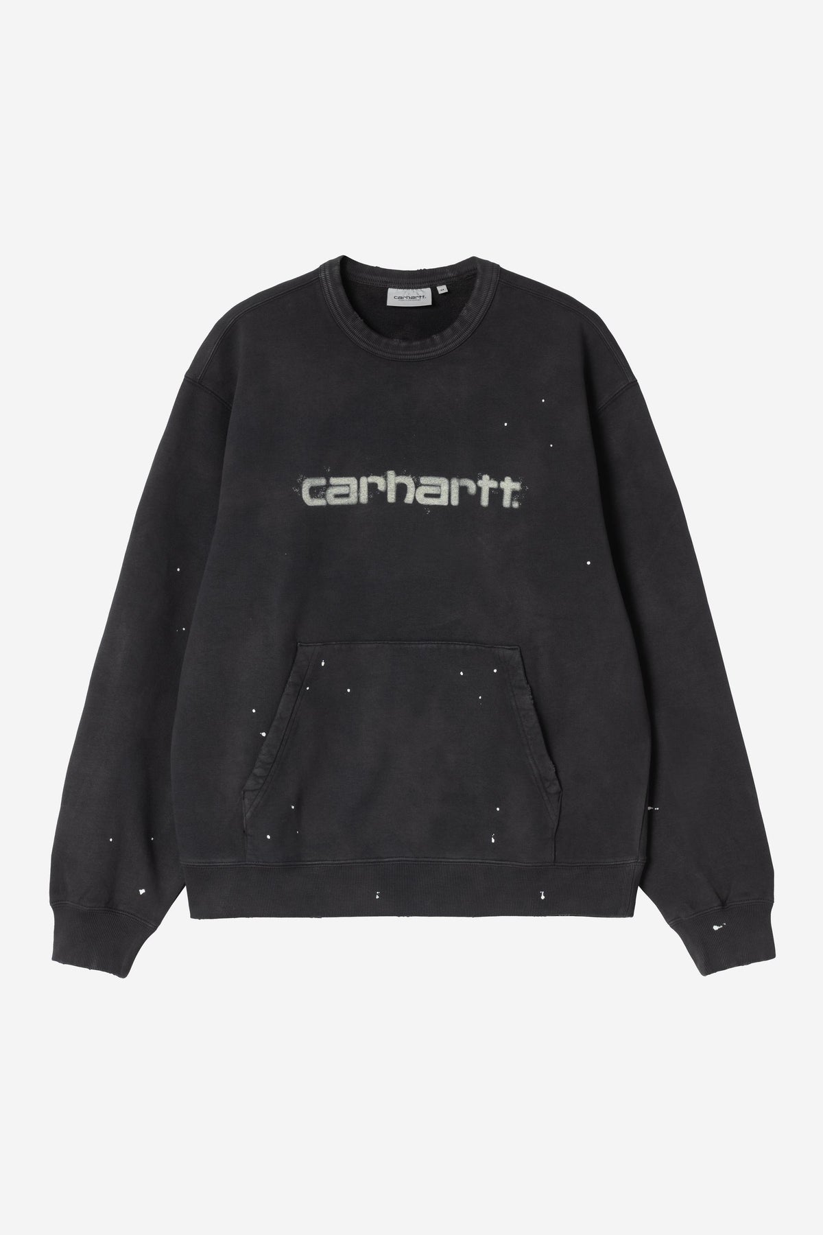 Carhartt Wip PAINTER SWEAT Black destroy wash, splatter