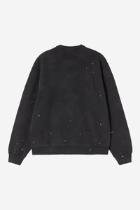 Carhartt Wip PAINTER SWEAT Black destroy wash, splatter