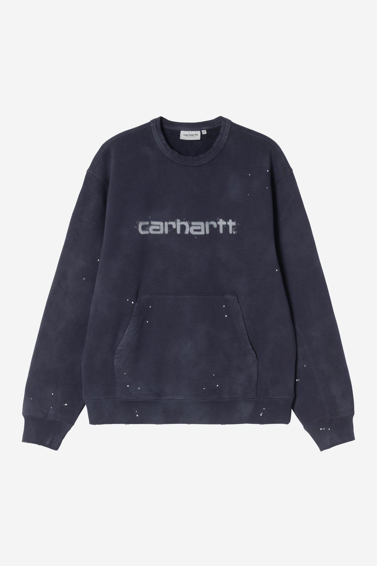 Carhartt Wip PAINTER SWEAT Dark Navy destroy wash, splatter