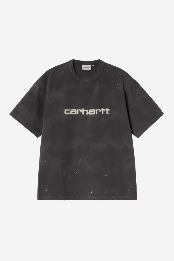 Carhartt Wip PAINTER S/S TEE Black destroy wash splatter — Carhartt Wip