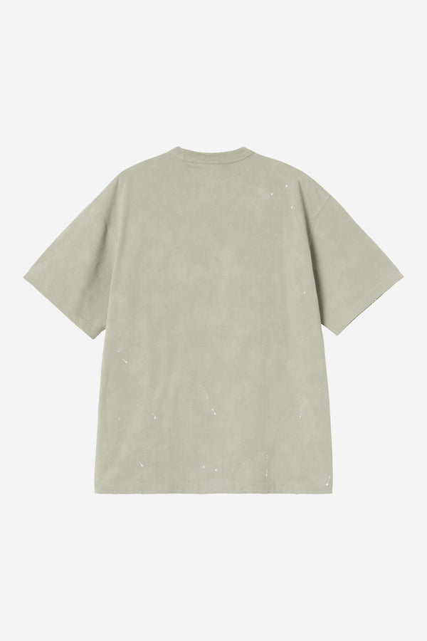 Carhartt Wip PAINTER S/S TEE Shady Green destroy wash splatter