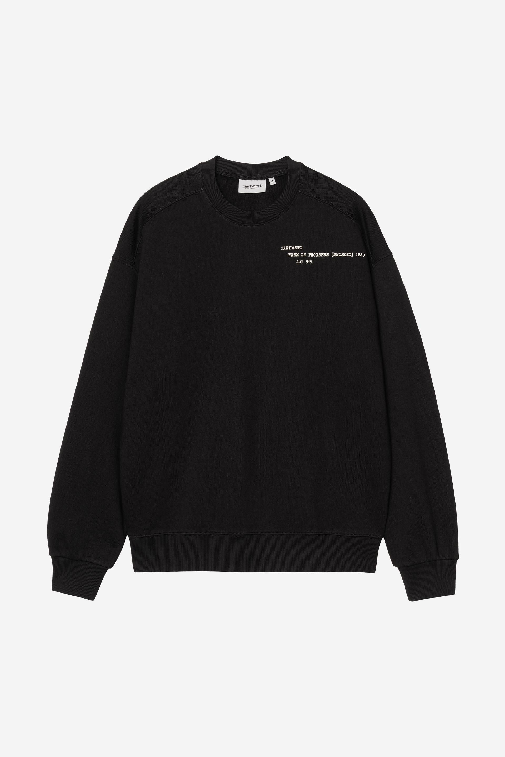 Carhartt Wip PUNCHED SWEAT Black