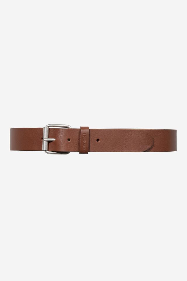 Carhartt Wip SCRIPT BELT LEATHER Cognac / Silver