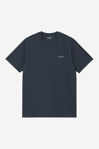 Carhartt Wip SCRIPT EMBROIDERY S/S TEE Deep Night / White