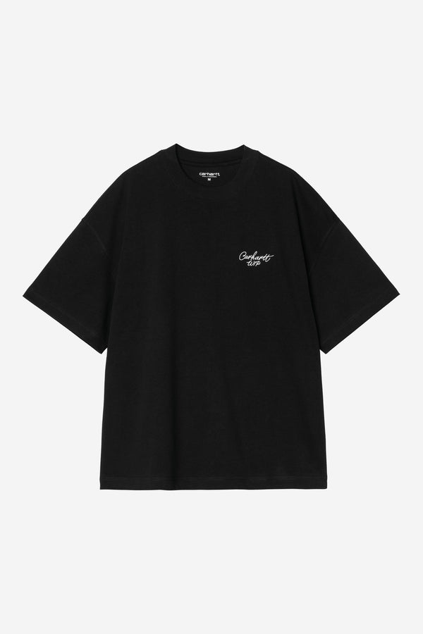 Carhartt Wip SIGNATURE SCRIPT S/S TEE Black / White — Carhartt Wip