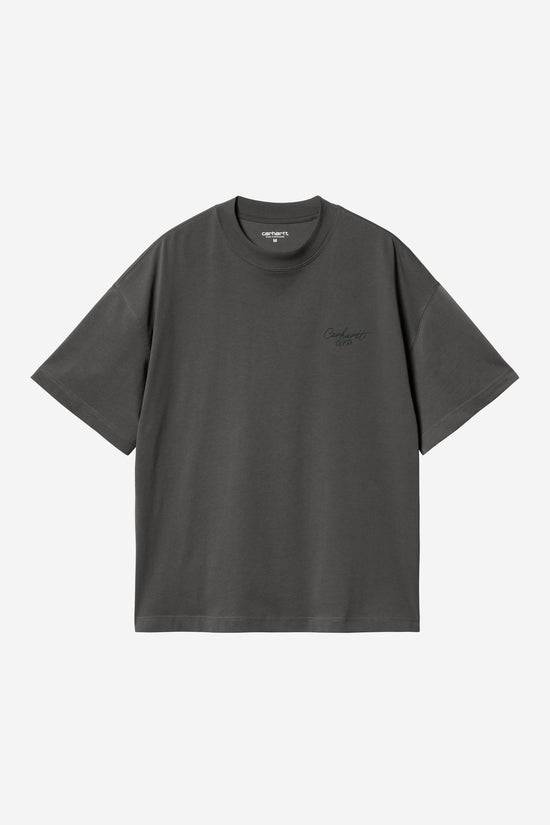 Carhartt Wip SIGNATURE SCRIPT S/S TEE Graphite / Dark Scarab — Carhartt WIP
