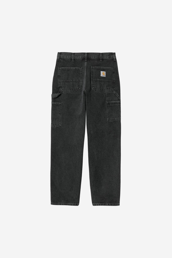 Carhartt Wip SINGLE KNEE PANT Black Stone washed — Carhartt WIP