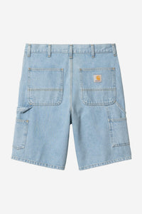 Carhartt Wip SINGLE KNEE SHORT Blue heavy stone bleached
