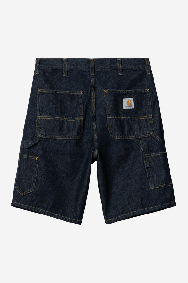 Carhartt Wip SINGLE KNEE SHORT Blue rinsed — Carhartt Wip