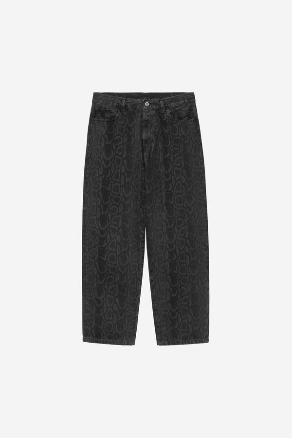 Carhartt Wip SNAKE LANDON PANT Black stone washed