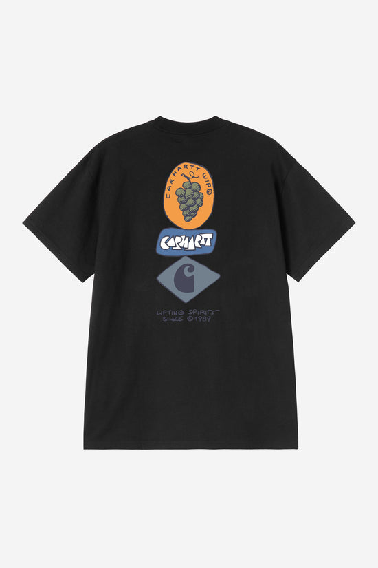 Carhartt Wip STACKED GRAPES S/S TEE Black