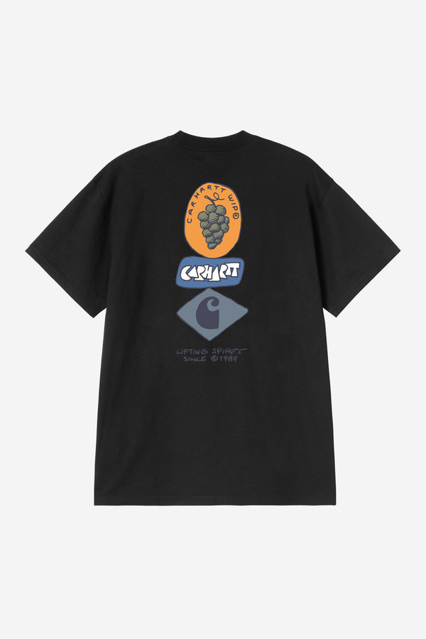 Carhartt Wip STACKED GRAPES S/S TEE Black