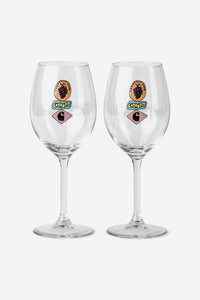 Carhartt Wip STACKED GRAPES WINE GLASS SET Clear
