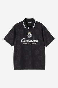 Carhartt Wip TERRACE FOOTBALL S/S TEE Heart Train Jacquard Black